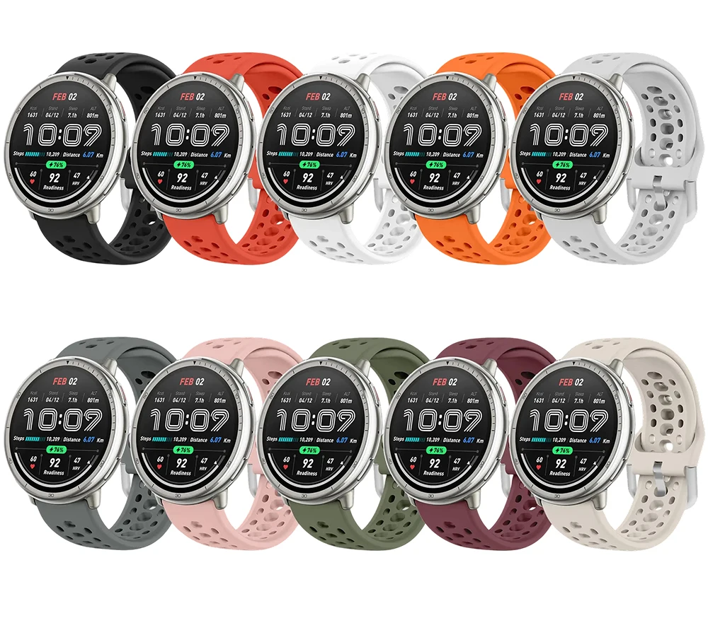 Armband für Amazfit Active 2 BIP3/3 Pro GTS2/2e/2 Mini/3/4 GTR Mini 20 mm Sport Atmungsaktives Uhrenarmband für Amazfit Active 20 mm – Detail 1