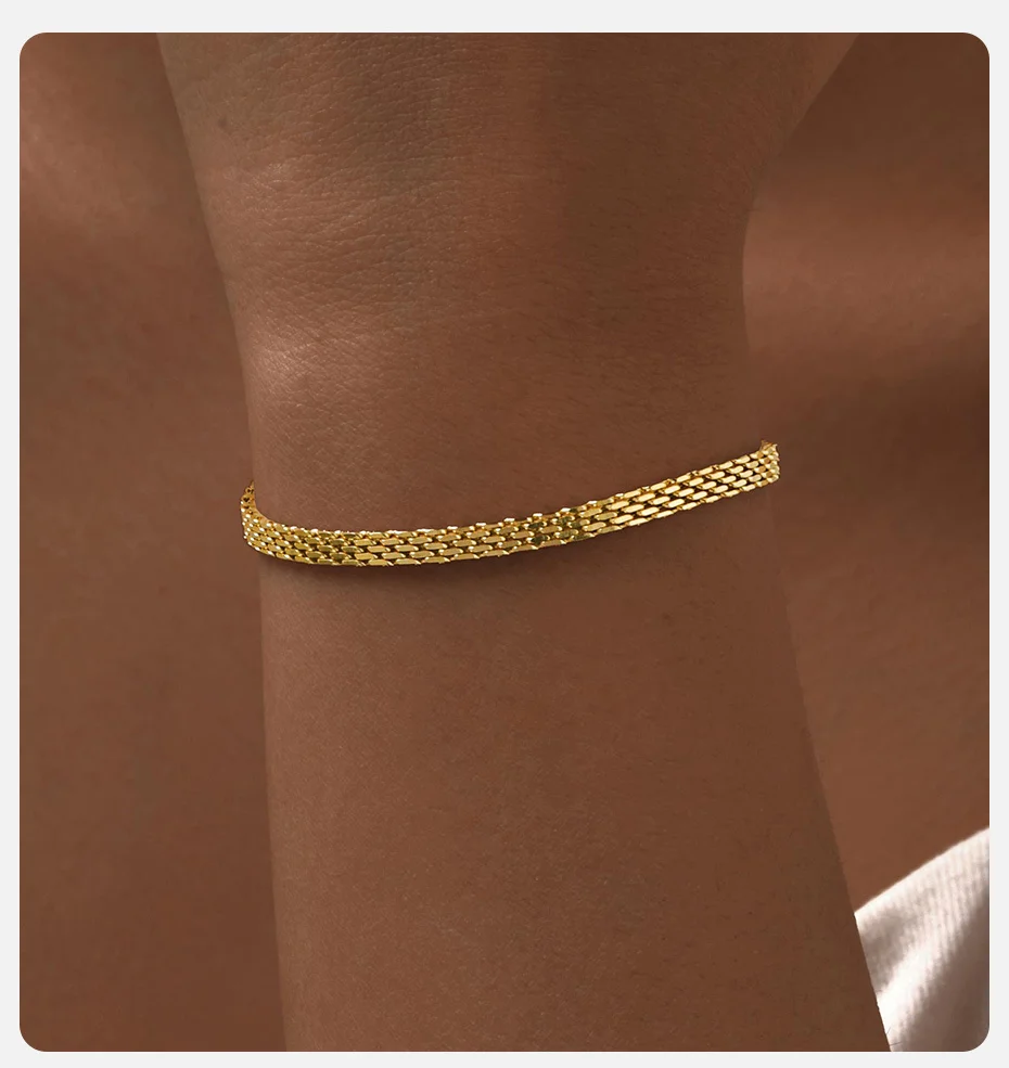 Gold Link Chain Bracelet for Women-Giltoria