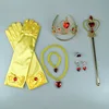 Girls Cosplay Elsa Anna Princess Crown Magic Wand Costume Headband Party Rhinestone Hair Bands For Kids Hairband Gifts Toys 4