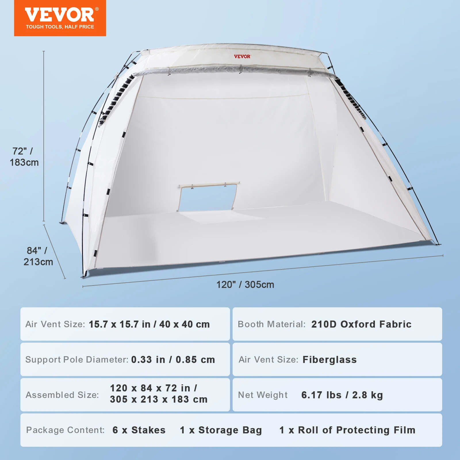 DZQ grow tents Portable Spray Paint Booth Tent: PLANTIONAL Spray Shelter  with Waterproof Floor, Mesh Screen & Rear Vent - AliExpress