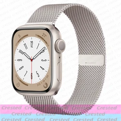 Sleek Milanese Loop Stainless Steel Watch Band Bracelet for S10-42mm 38 40 41mm (Starlight)