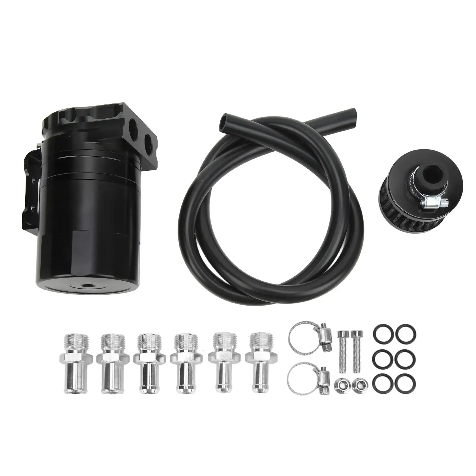 

Universal Dual Port Aluminum Oil Catch Can for Engine Protection Heavy Duty Baffled Reservoir for Car