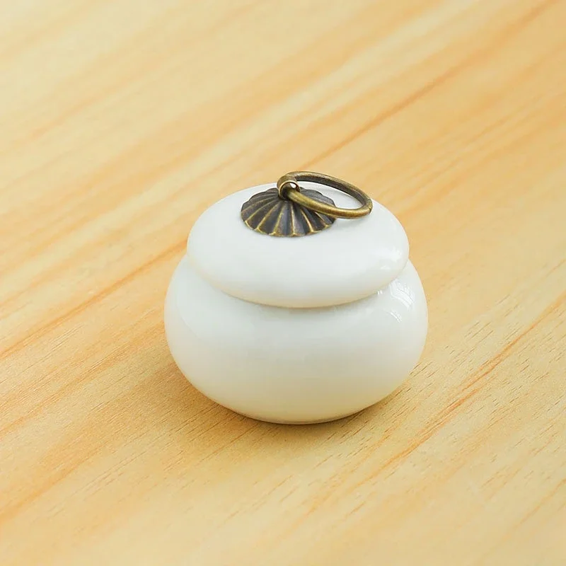 Mini Ceramics Pet Urns Cremation Personalised Small Animals Ashes Containers Reliquaries Burial Coffin Deceased Pet Souvenir
