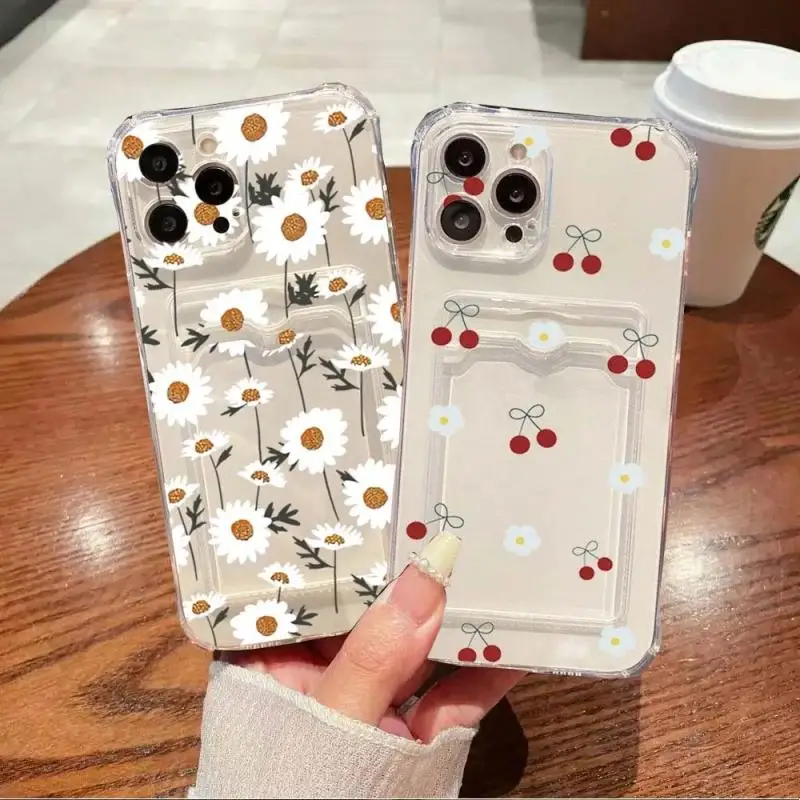 Cherry Card Holder Slot Bag Case