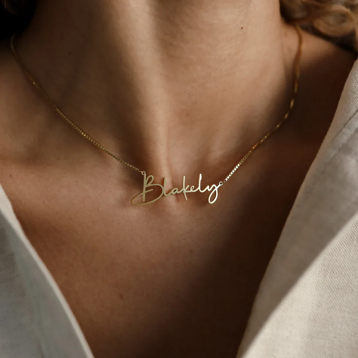 Box Chain Free Personalized Name Smart Necklace For Girl Gifts Women's Neck Chain Necklaces Fashion Jewelry Birthday Mother