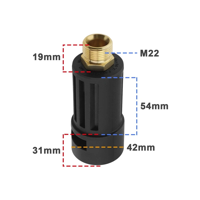 Pressure Washer Gun Adapter with M22 or 1/4Inch Quick Connect Compatible with Karcher K2 K3 K4 K5 K6 K7 High Pressure Washer 3