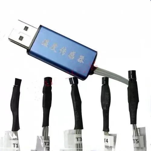 

Модуль датчика температуры/температуры, подключенный к usb-порту 5 микросхем DS18B20 для измерения температуры, 1 шт.