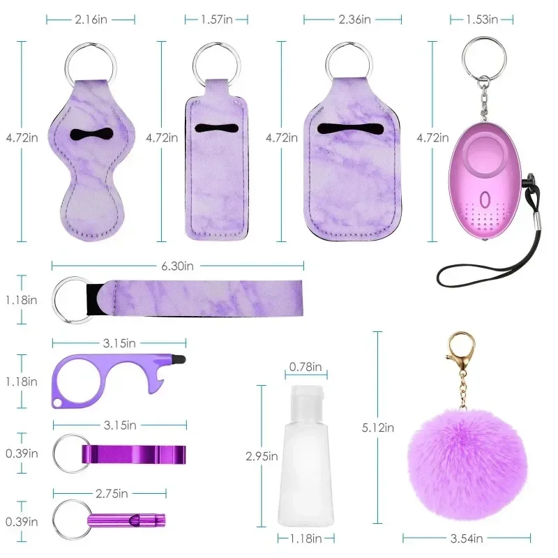 Women's Self-Defense Keychain - Safety Alarm, LED Light & Emergency Whistle | Security Essentials