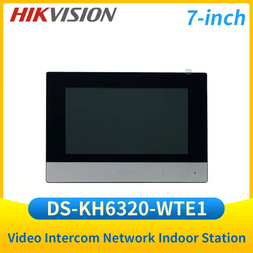 Hikvision DS-KH6320-WTE1 Indoor Station Monitor 7" Touchscreen POE WIFI Video Intercom DS-KV6113-WPE1 Unlock Door by Hik Connect