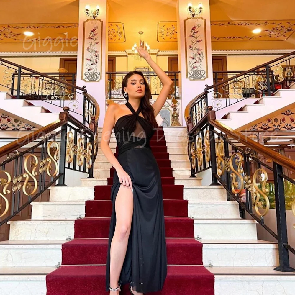 

Giggle Chiffon Halter Mermaid Populer Ruffle Formal Prom Gown Floor-length Evening Elegant Party Dresses for Women 2023