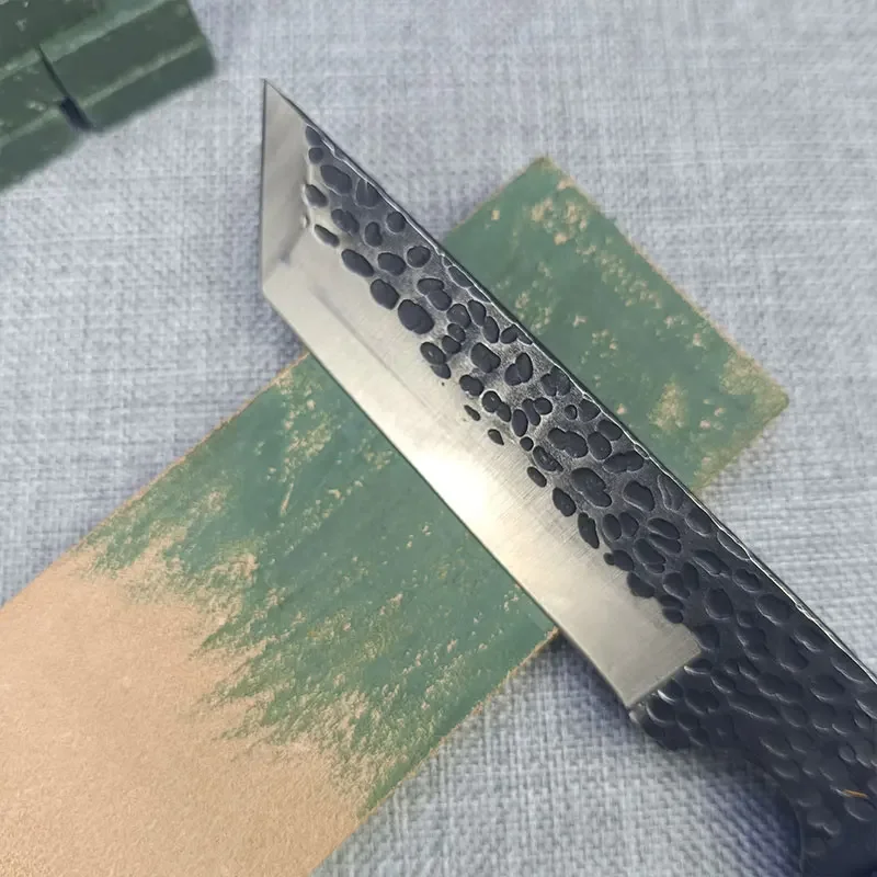 Pelle per affilare coltelli con composto per lucidatura - Pelle a doppia faccia: coltello per intaglio del legno e lavorazione del legno. - immagine 6