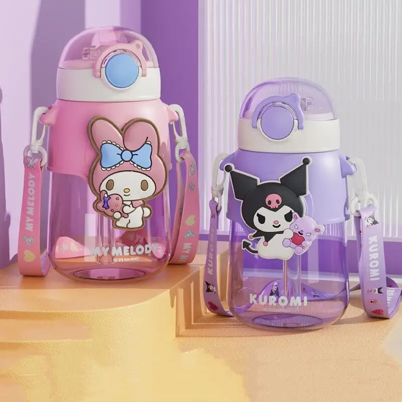 690Ml Cartoon Sanrio Water Cup Cute Kuromi Cinnamoroll Melody Summer Straw Cup Kawaii Bambini E Ragazze Portatile Water Cup Gift
