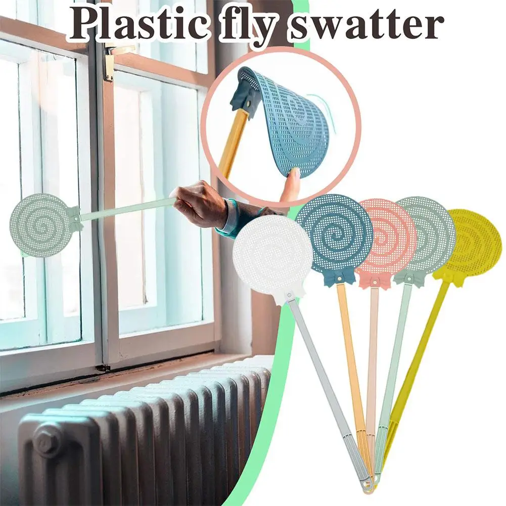 Fly Swatter Cute Shape Bug Swatter Plastic Plastic Fly Flyswatter Slip Design T1B4