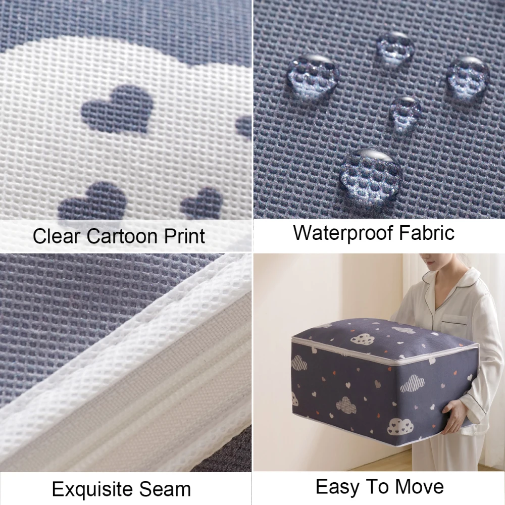 Durable Foldable Storage Bag with Cartoon Print
