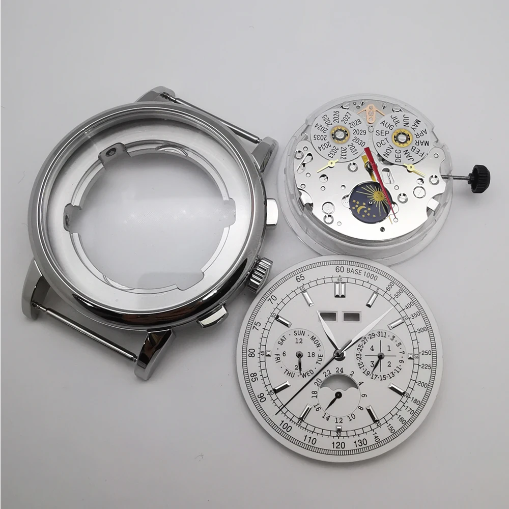 Stainless Steel Watch Case with Dial and Hands - Premium Watch Accessories