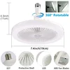 2 In 1 Ceiling Fan Lamps 3 Speeds Adjustable E27 Base Infinitely Dimmable for Living Room Bedroom Study LED Decorative Light 3
