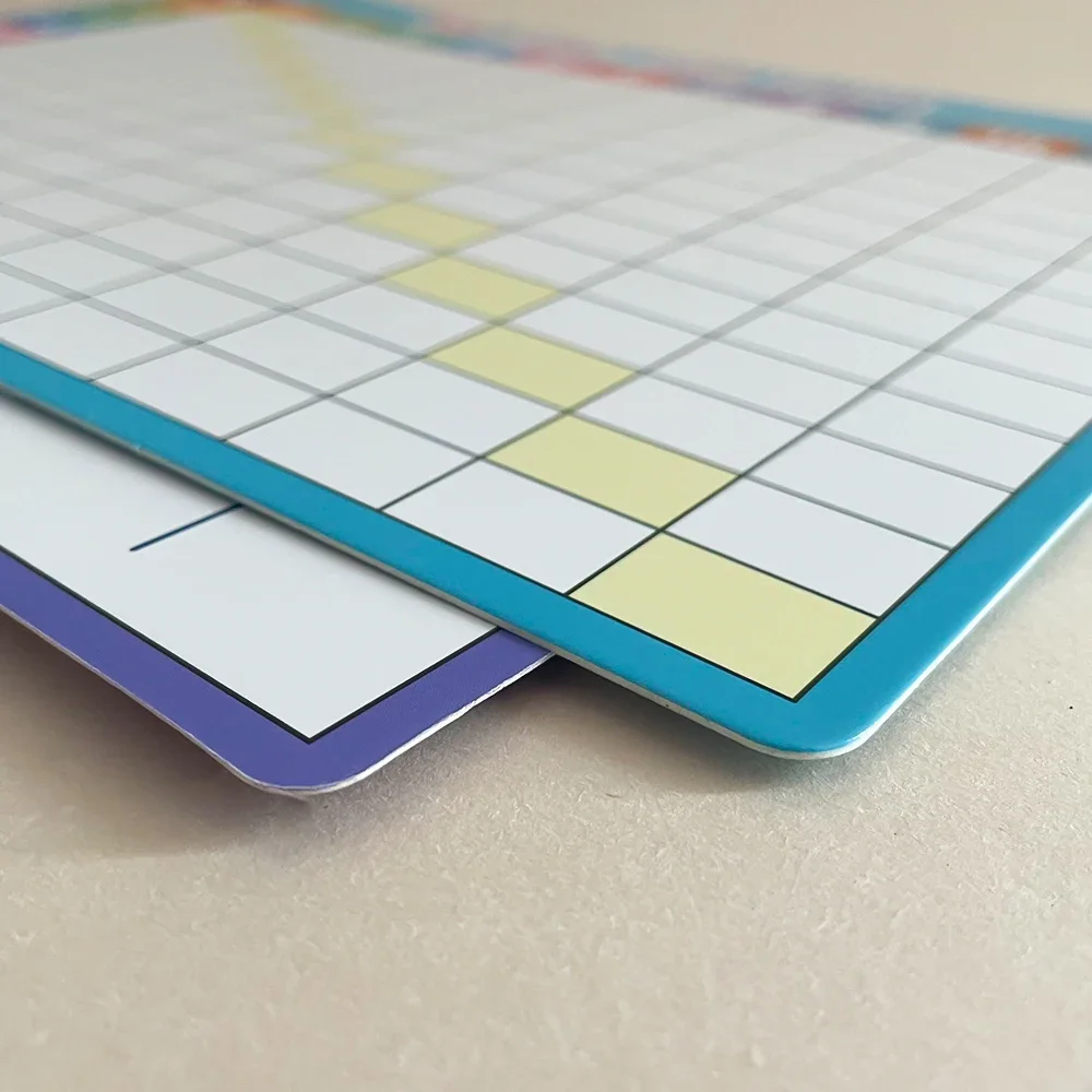 4PCS Dry Erase Multiplication & Division Chart Whiteboard Double Sided Children Learning Math Game for Classroom