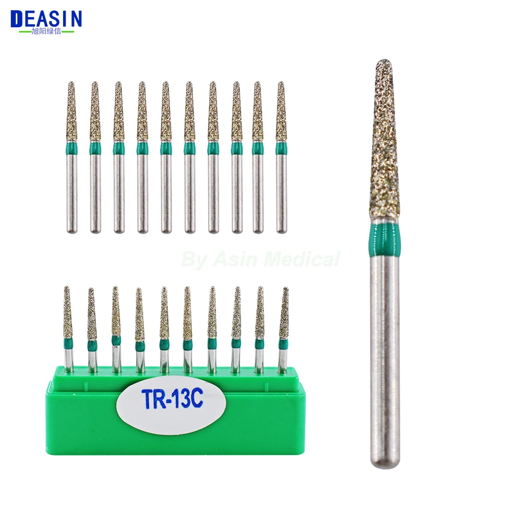 10pcs/Pack Dental Teeth Polishing Burs FG 1.6mm Dental Diamond Polishers for Polishing Smoothing Teeth Polishers TR Series