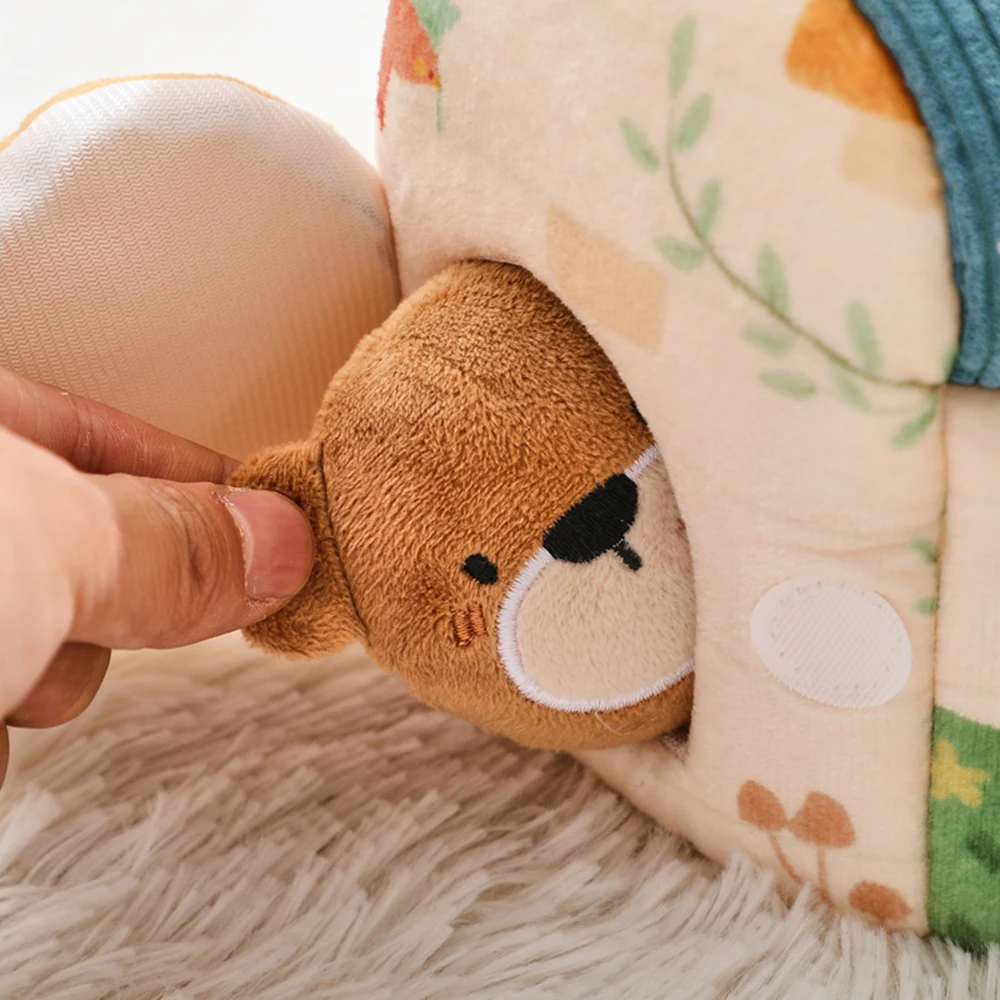 Montessori Sensory Busy Box – Soft Farm Animal Toy & Finger Exercise Game for Kids