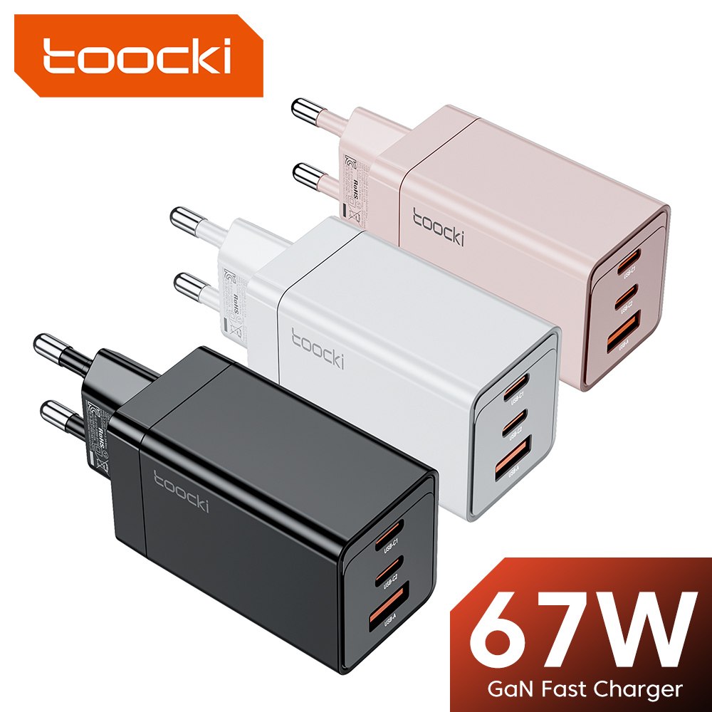 Toocki 67W GaN USB C Charger Quick Charge PD 3.0 65W QC4.0 PPS 45W Type C Fast USB Charger For iPhone 15 14 13 Pro Max MacBook
