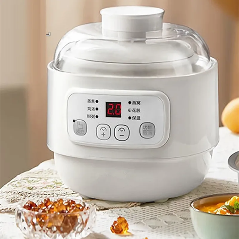 220V Electric Stewing Cooker 800ML Food Cooking Pot Machine Ceramic Slow Stewer Baby Food Cooker