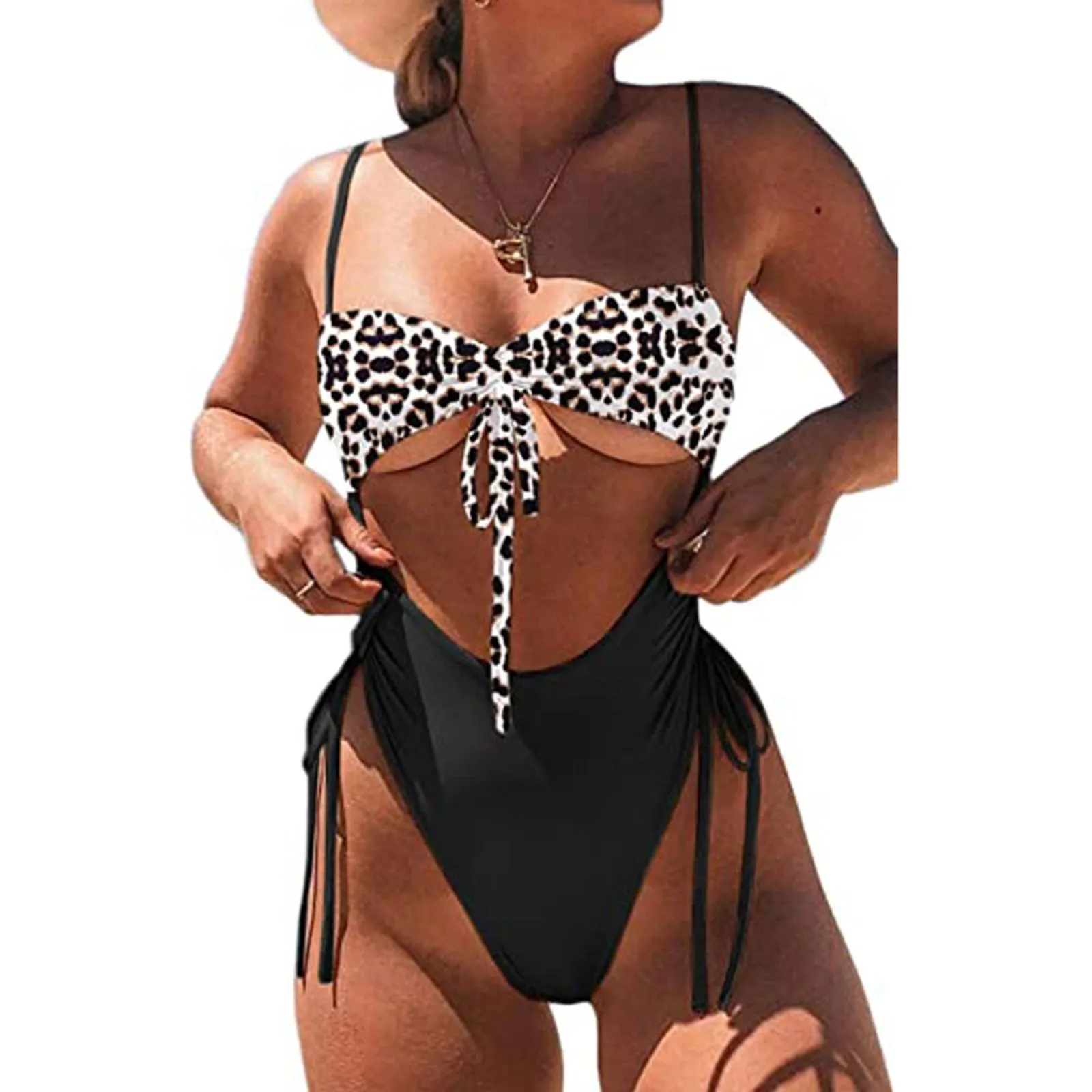 

Set Bathing Swimwear Suit Swimsuit Padded OnePiece Bandage Push Up Women Bikini Swimwears Beachwear Thong Biquinis Padded
