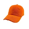 Sun Protection Extended Brim Adjustable Bucket Baseball Cap Distressed Ripped Hole Unisex Hat Men Women Vintage Baseball Cap 5