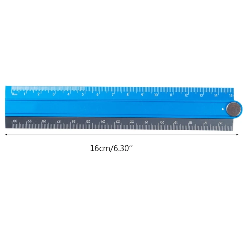 Measuring Ruler Aluminum Alloy Foldable Ruler Simple Folding Metal Stationery Rule Measuring Tool 30cm