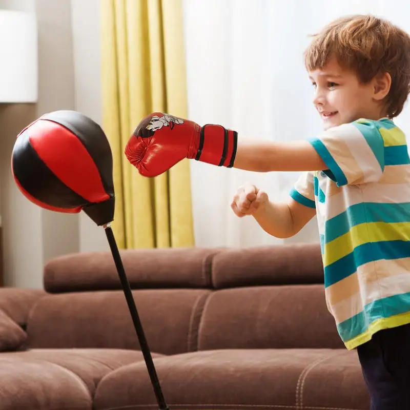 Boxing Gloves For Kids Cartoon PU Leather Training Boxing Gloves Home Gym Training Device Sparring Gear For Kids Kickboxing Muay