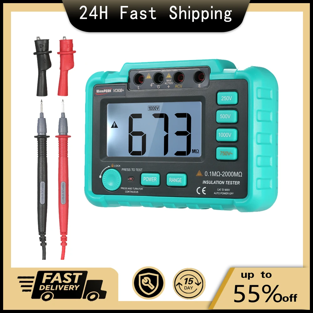 BM500A Isolationswiderstandstester - Digitales Megohm-Meter 1000V