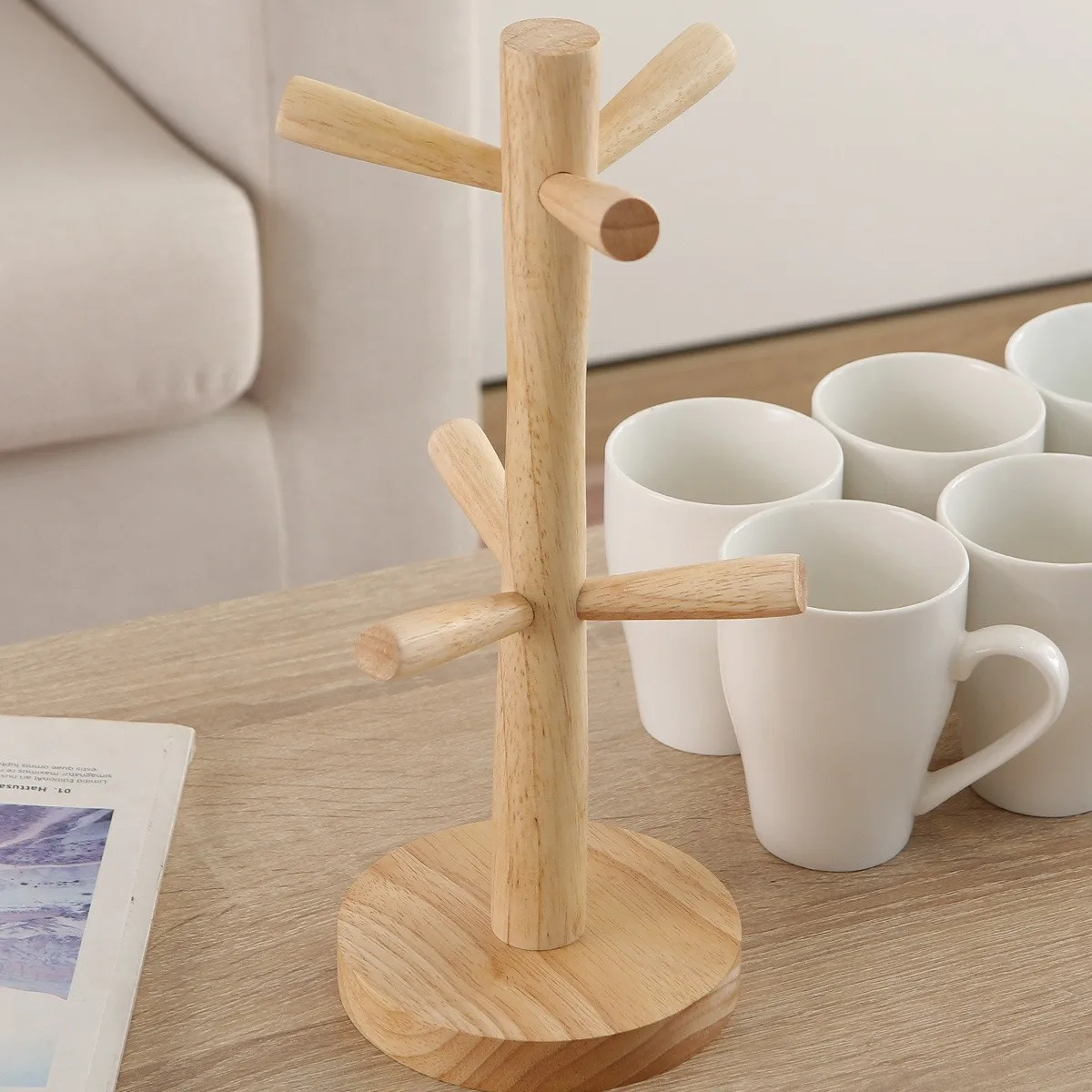 Vintage Display Cubby Shelf Trapezoid Cup Storage Rack for Tea Set and  Coffee Mugs - AliExpress