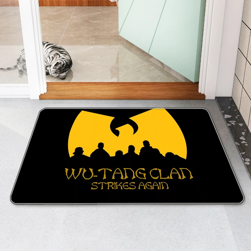 

Bath Mat WU T-TANG CLANS Doormat for Entrance Door Bedrooom Carpet Kawaii Rug Welcome Home Living Room Rugs Balcony Decorations