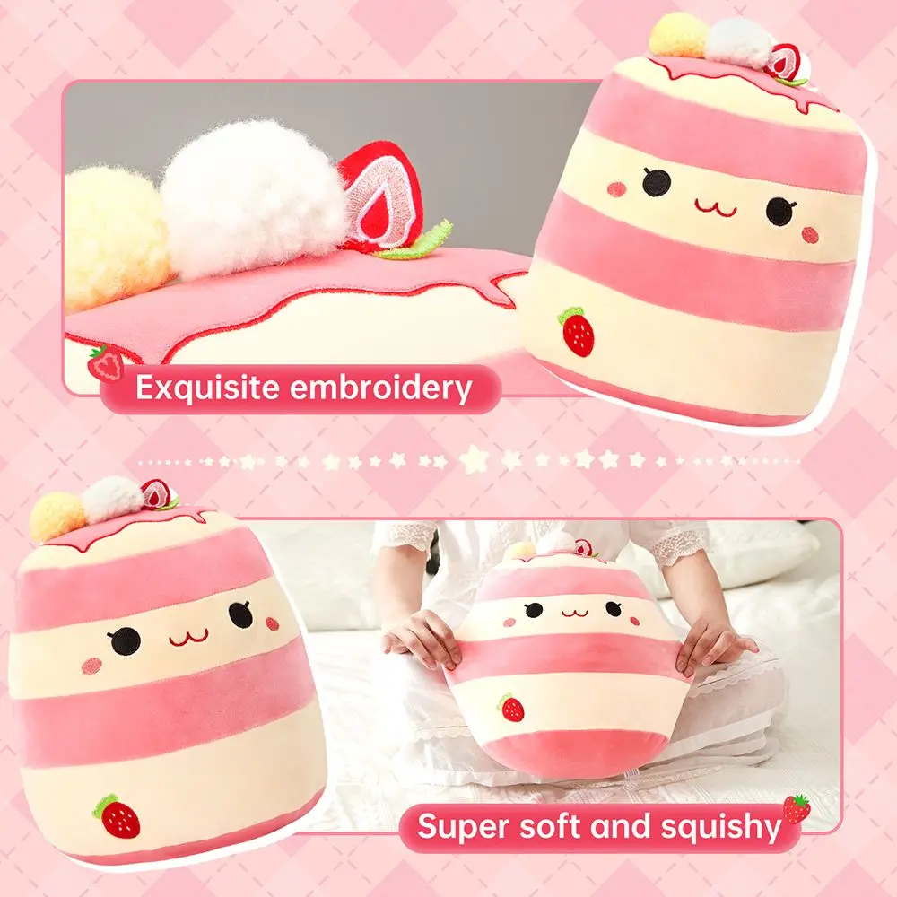 30cm Cartoon Cookies Plush Pillow Soft Food Pilllows Stuffed Strawberry Waffles Dolls for Kids Children Girl Birthday Room Decor 5