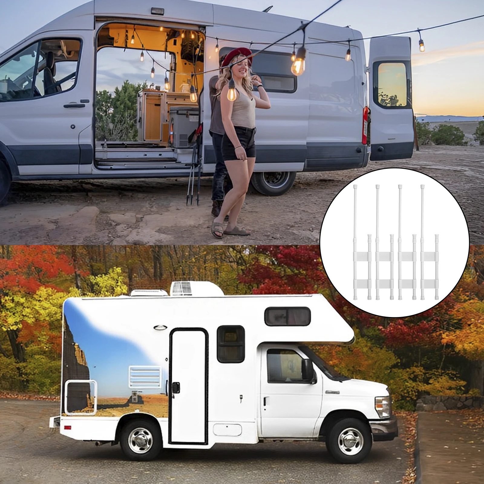 RV fridge bar with rubber end caps
