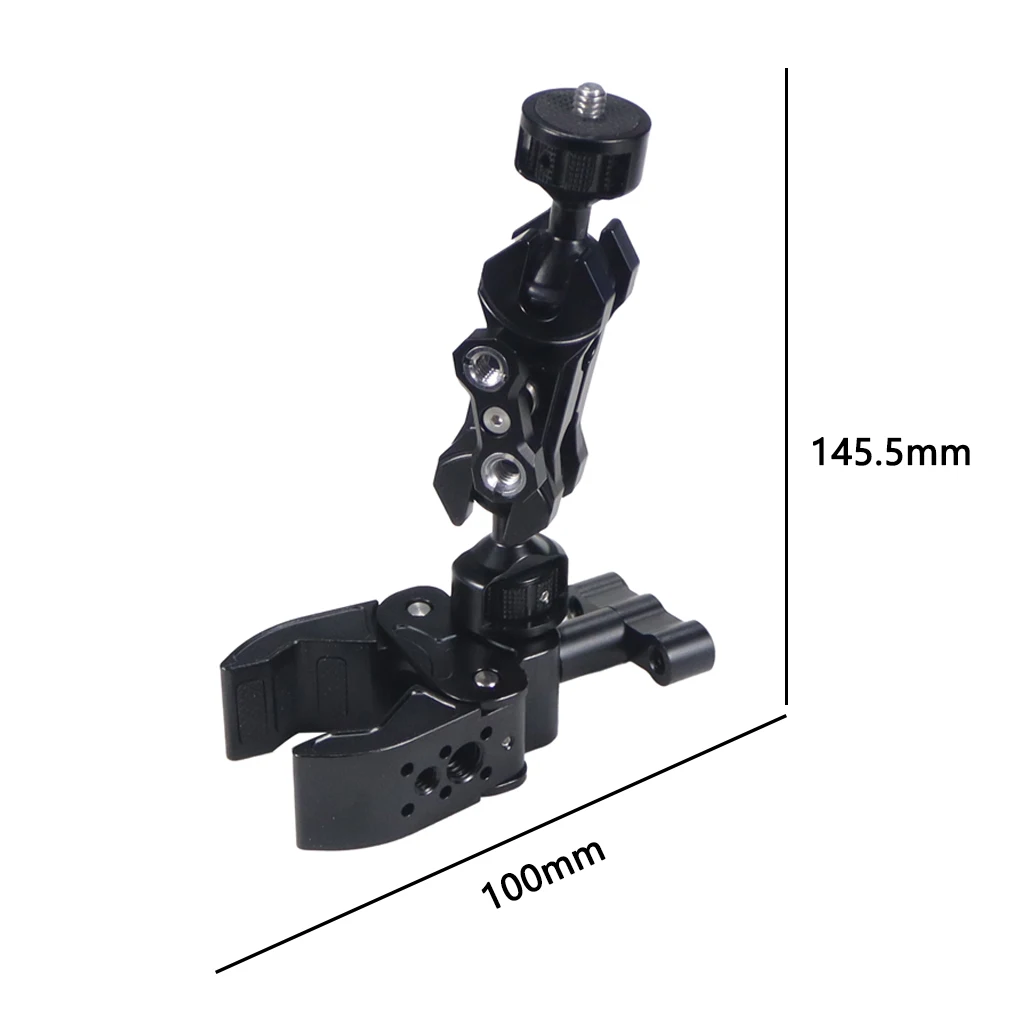 Gelenkarm Super Crab Clamp 1/4" 3/8" Magic Arm Extend Mount für Gopro Insta360 DSLR Kamera Monitor Licht Mikrofon Ständer Halter – Detail 33