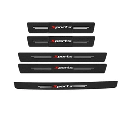 Sporty Carbon Fiber Car Door Sill Protective Strips - Anti - Scratch & Anti - Collision Decoration (4/5 PCS) (5PCS)