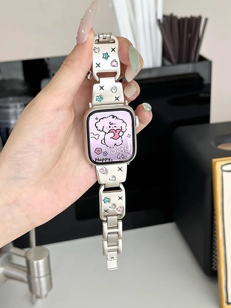 Luxury Heart Diamond Band for Apple Watch - Love Metal Strap