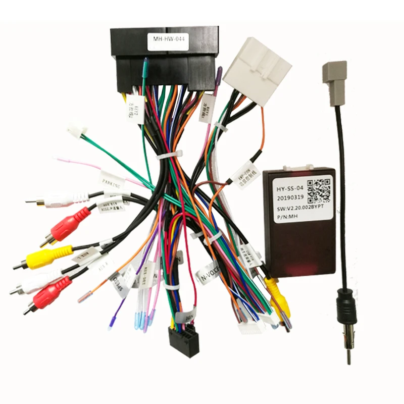 16Pin Power Wiring Harness With 2 Canbus Boxes For Hyundai IX35 Sonata Santafe KIA K3 Stereo Installation