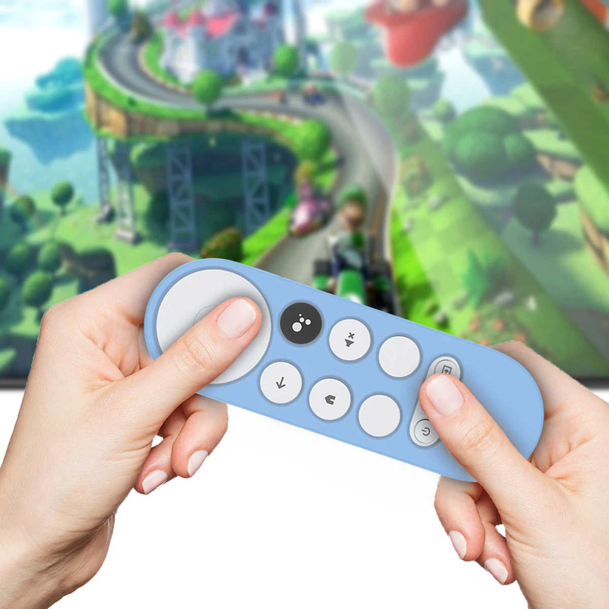 1pc Google TV Remote Silicone Remote Case Silicone Remote Sleeve Silicone Remote Cover Silicone Case Protector Remote Controller Cover Google Chromecast Remote with silicone case
