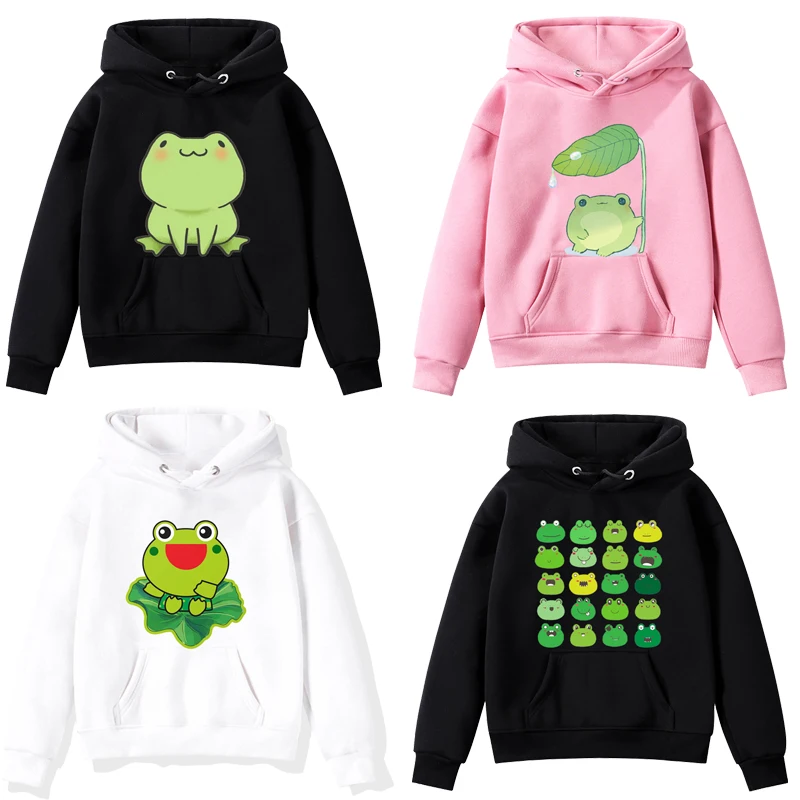 Kids Cute Frog Hoodies Toddler Cartoon Animals Pullovers Spring Autumn Girls Boys Anime Sweatshirts Children Clothes Tops Coat disney anime funny print hoodies mens fashion harajuku streetwear autumn warm simple hoodie hip hop casual fleece men sweatshirt