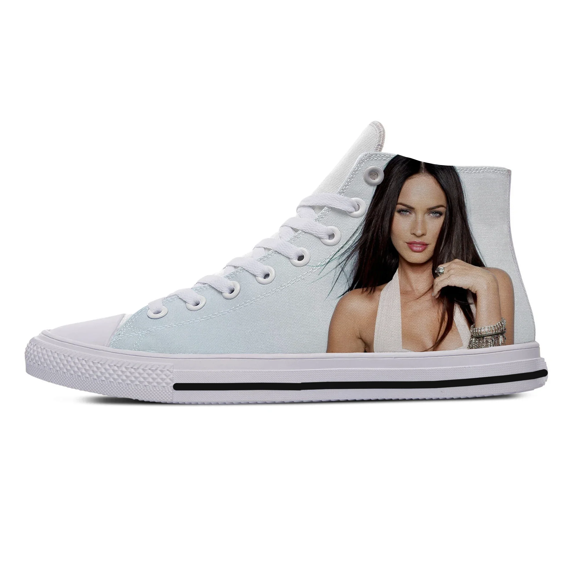 Hot Summer New Popular Sexy Performer Megan Fox Fashion Shoes Men Women  Lightweight Canvas Shoes High Help Classic Board Shoes
