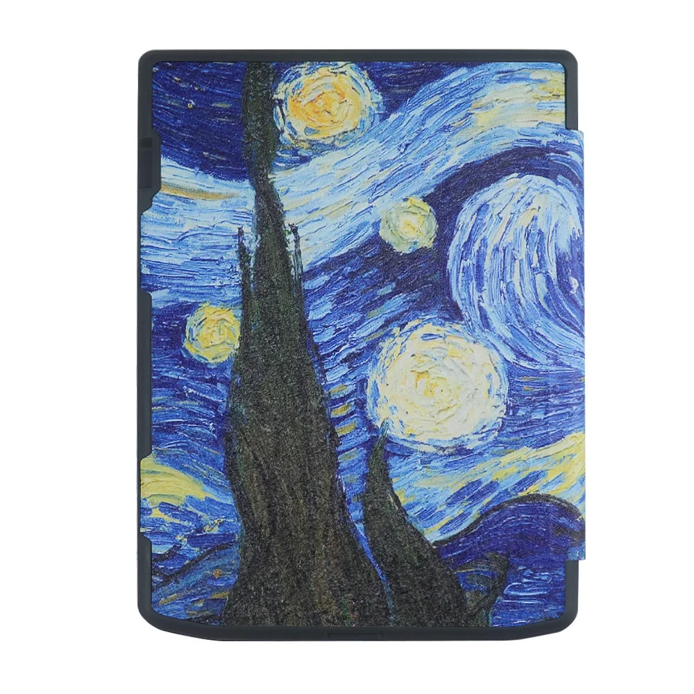 PU Leather Soft Case for PocketBook 743 InkPad Color 2 InkPad 4 7.8'' E-book Reader Cover Auto Sleep Wake PB743