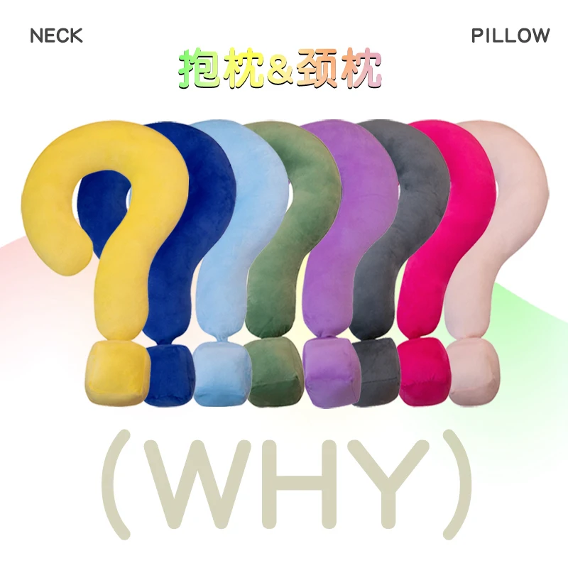 Funny Sinmulation Colorful Question Mark Plush Long Pillow Anime Stuffed Soft Kids Plushie Toys Gift Chair Cushion Home Decor a question of betrayal