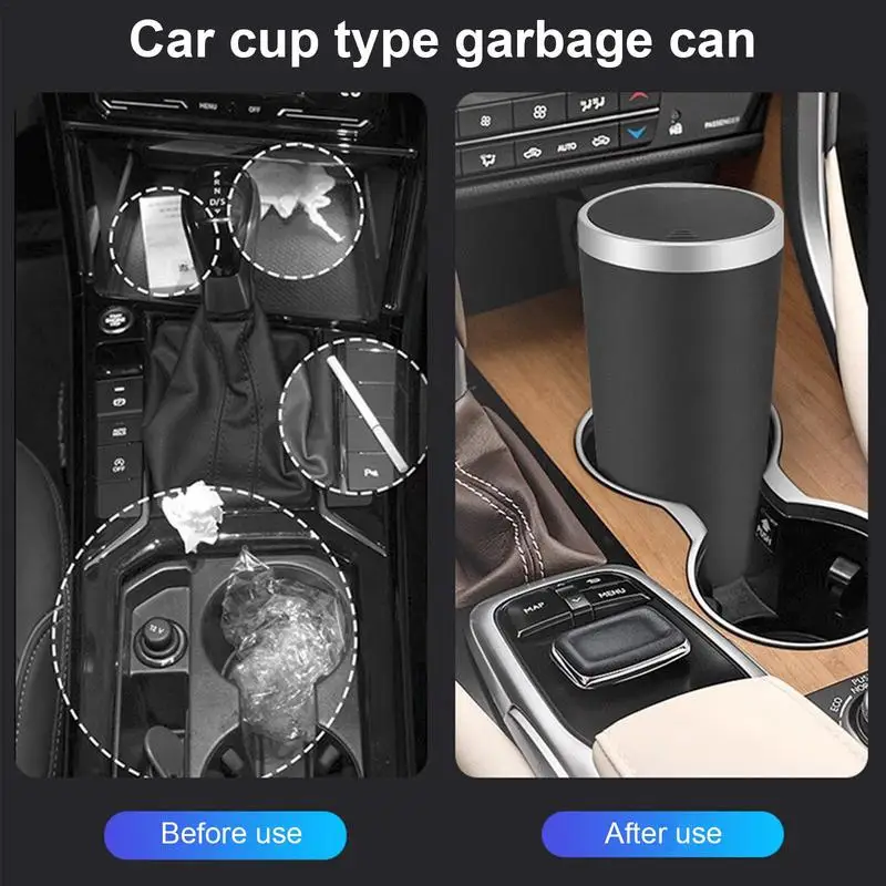 Car Trash Can Organizer For Rear Water Cup Holder Trash Bin Can Rubbish Bag  Garbage Storage ABS For Toyota Sienna Granvia 21-23 - AliExpress