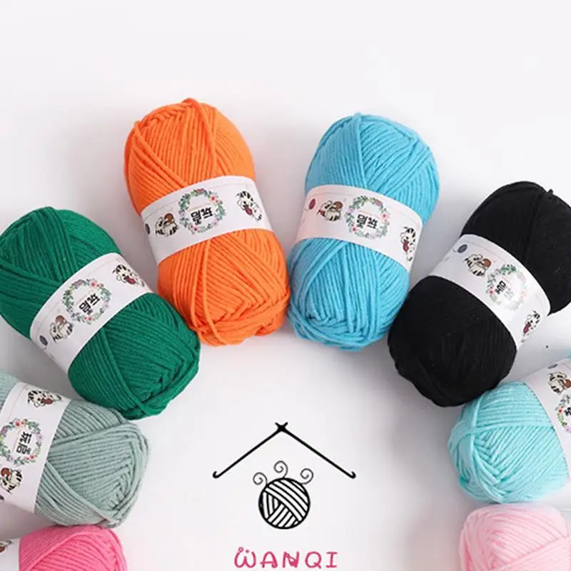 25g/Pc Baby Milk Cotton Yarn For Hand Knitting Acrylic Crochet Yarn DIY Line To Knit Soft Thread DIY Sweater Doll 3