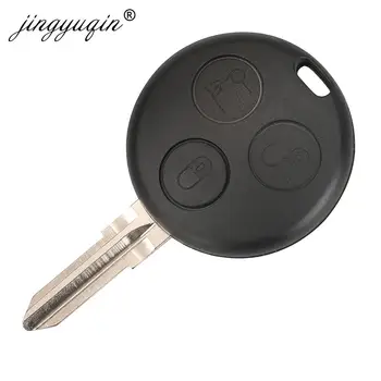 Keyforkess 5 pezzi 3 pulsanti Chiave Auto remota per Mercedes Benz Smart Key Fortwo 450 Forfour Roadster Chiave 433MHz telecomando Auto portachiavi - Jingyuqin 5 pezzi 3 pulsanti Chiave Auto remota per Mercedes Benz Smart Key Fortwo 450
