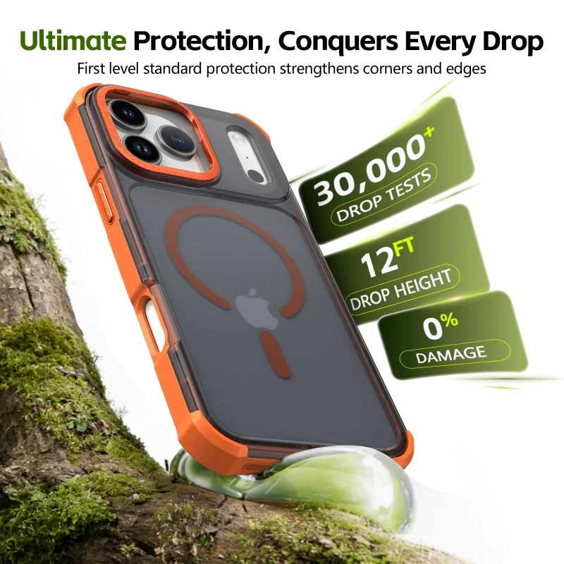 Luxury Magnetic Shockproof Matte Translucent Phone Case
