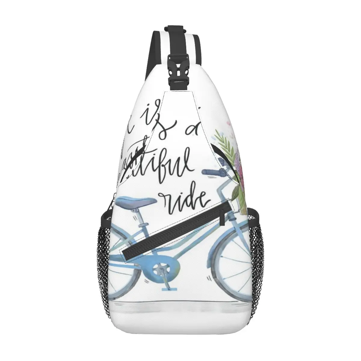 

Life Is A Beautiful Ride Chest Bag Fashionable With Zipper Mesh Bag School Nice gift Customizable