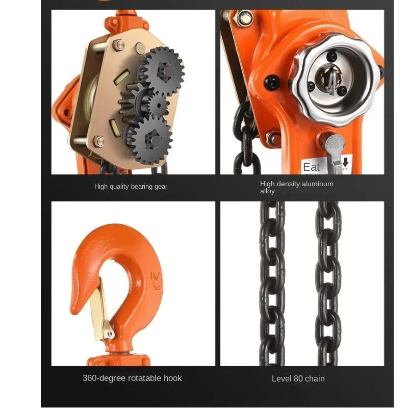 Hand Hoist Back Chain Hand Hoist 0.75/1.5t Plate Tightener Plate