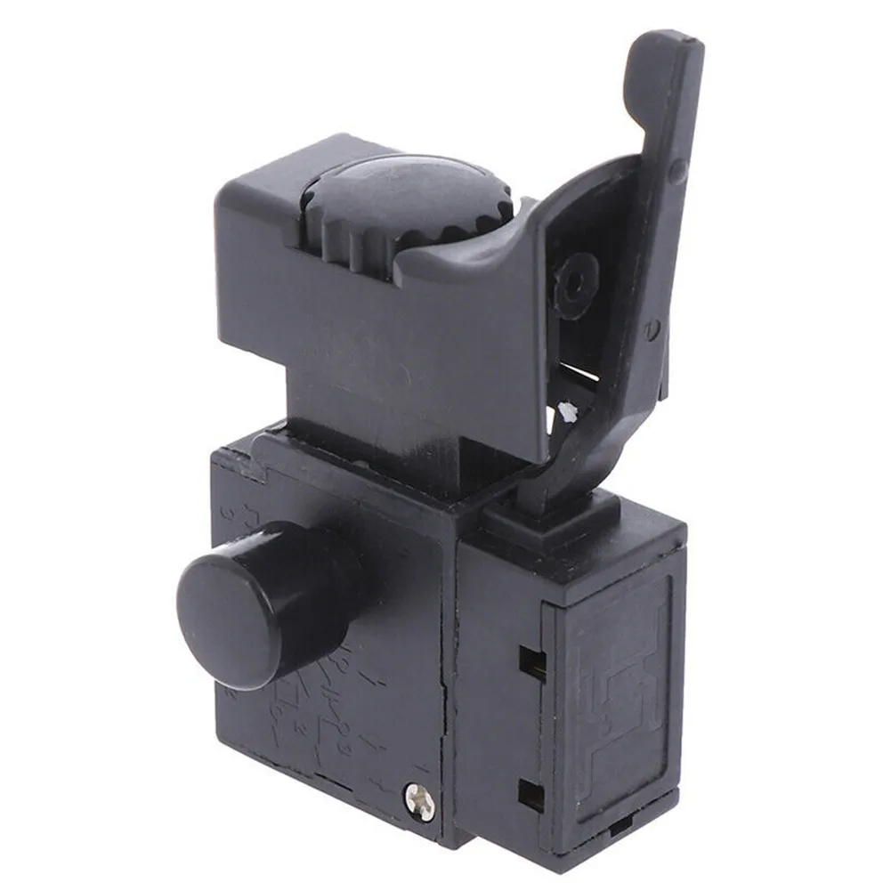 FA2-6/1BEK Schwarz 6A 250V Bohrmaschine Geschwindigkeitsregelung Trigger-Taste Schalter Auslöseschalter mit kleinem Licht für Elektrowerkzeuge – Detail 3